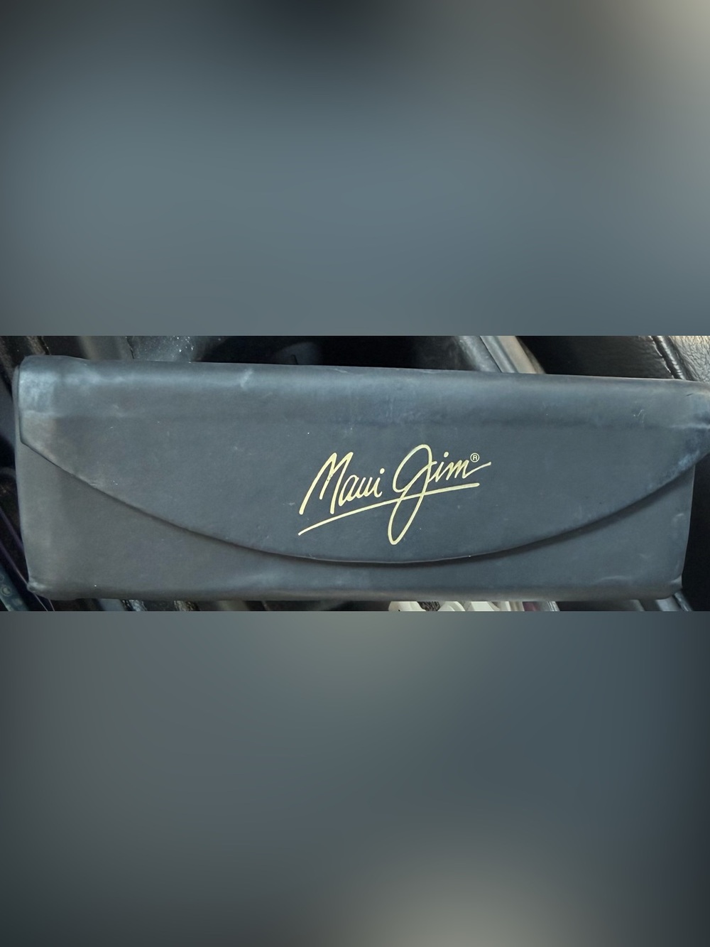 Maui Jim Black Sunglasses Case with Gold Script